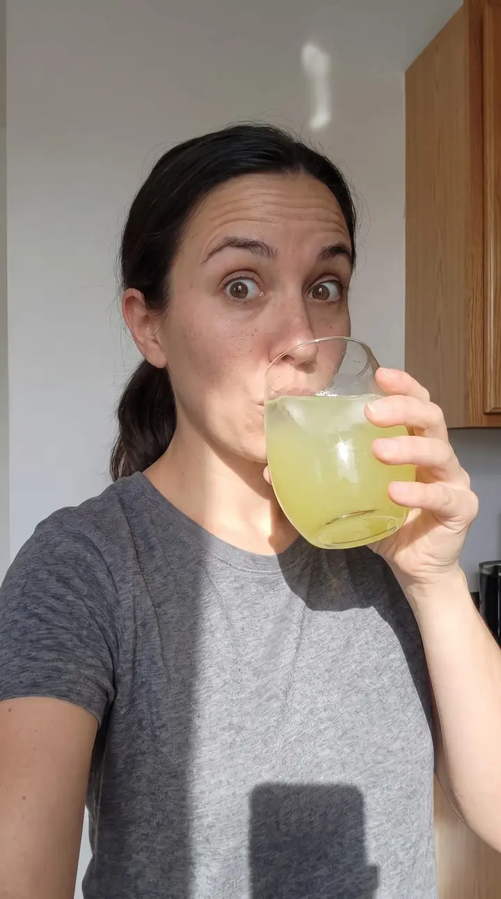 The first sip.